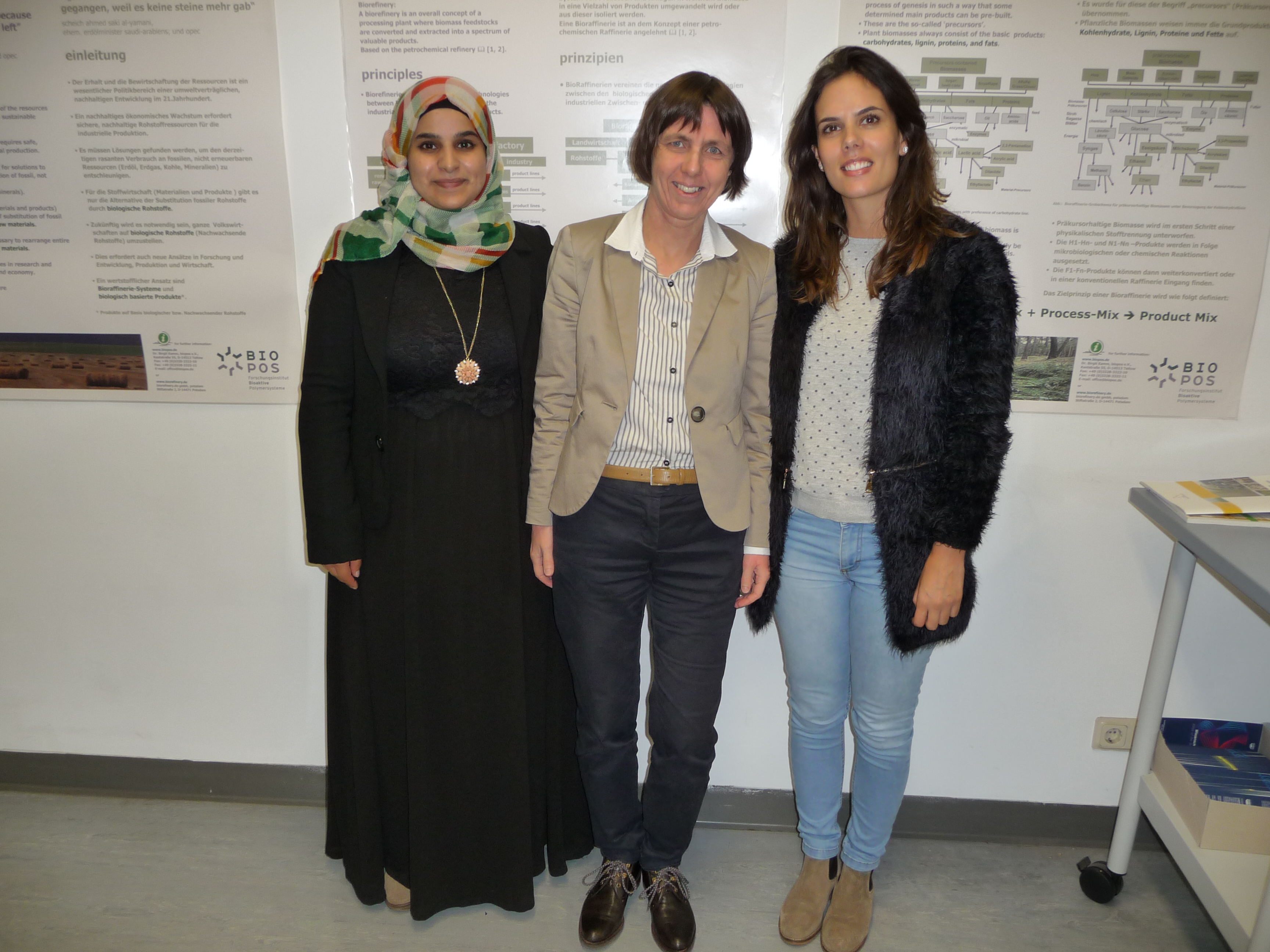 Green Talent-Preistrgerin 2016 Ana MORAIS zu Besuch im FI Biopos e.V.